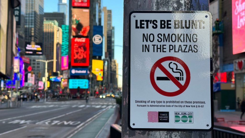 Times Square is cracking down on weed smoking after complaints