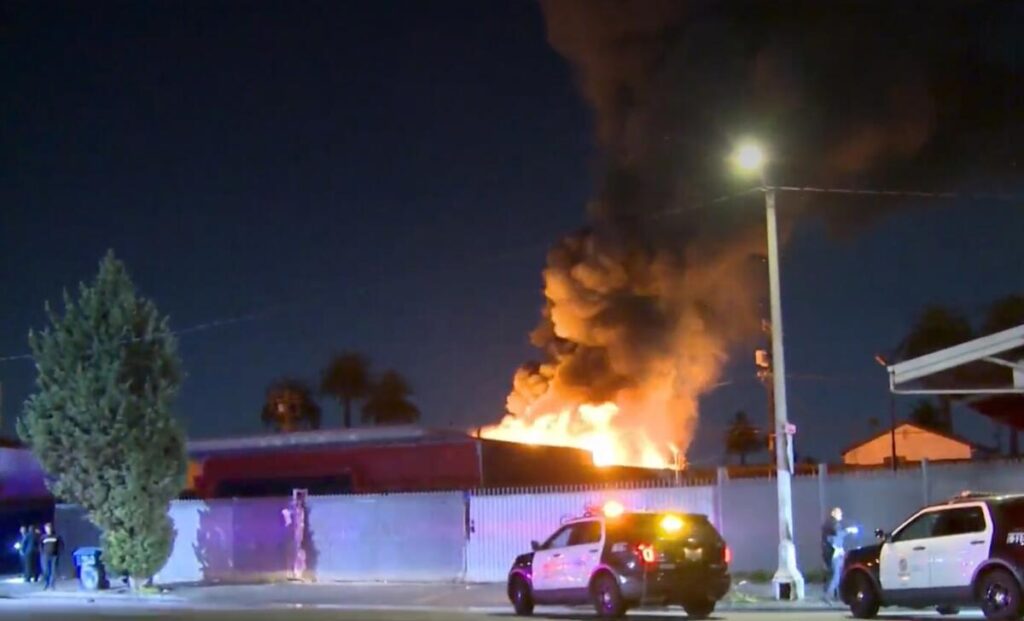 LAPD investigating after body found in fire at ‘clandestine’ cannabis lab in Green Meadows
