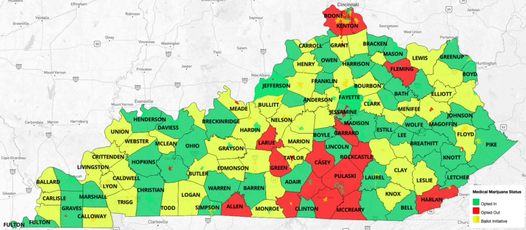 Medical marijuana is on the ballot in counties and cities across Kentucky