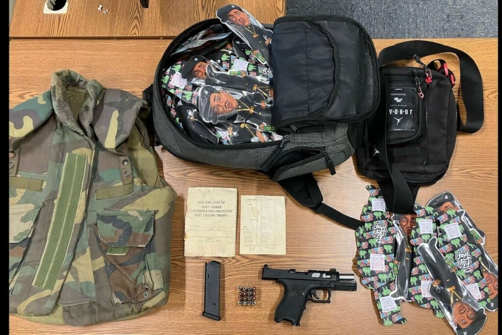 Bridgeport police find felon with 2 pounds of marijuana, gun, body armor, official says